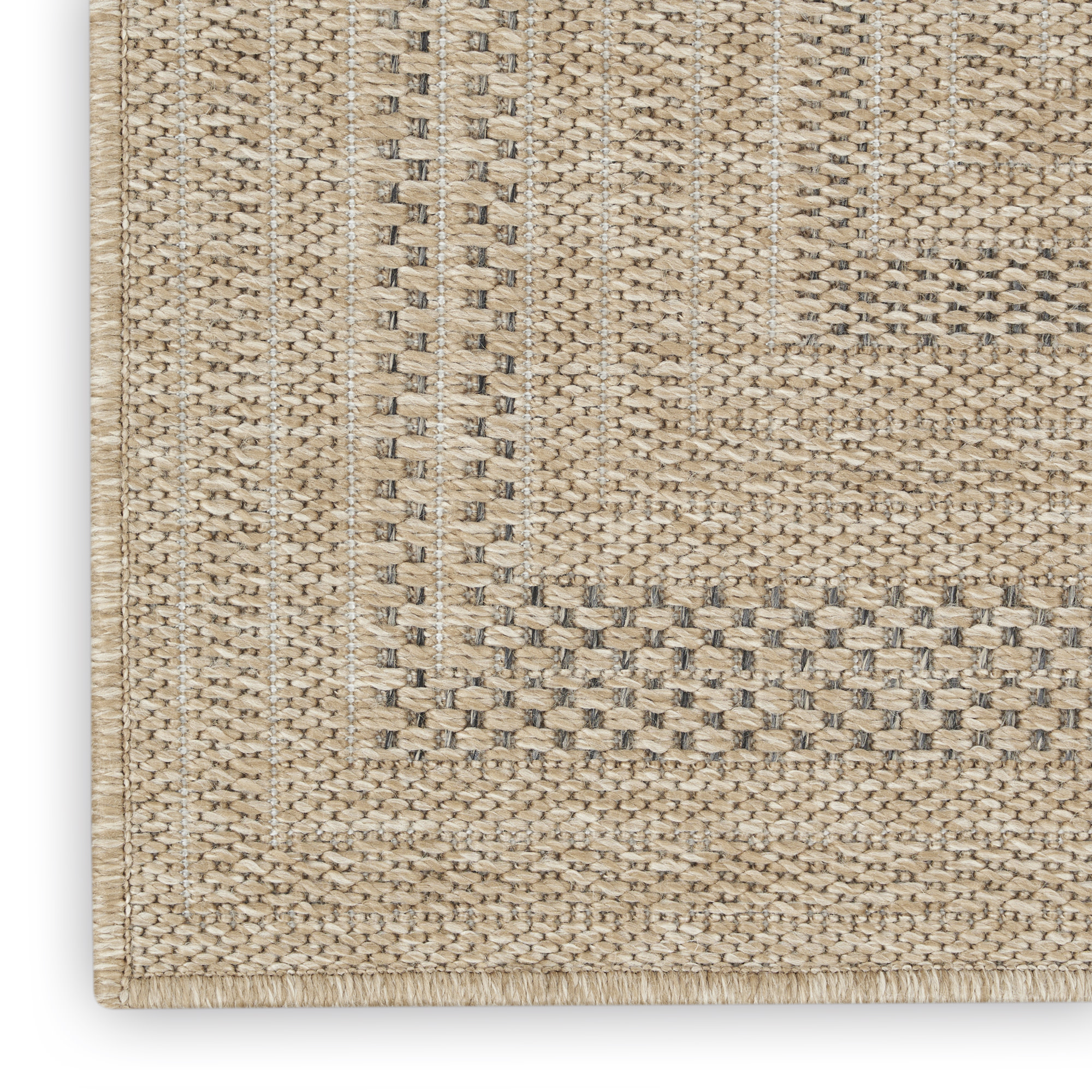 Nourison Tulum 9' x 12' Taupe Grey Outdoor Rug