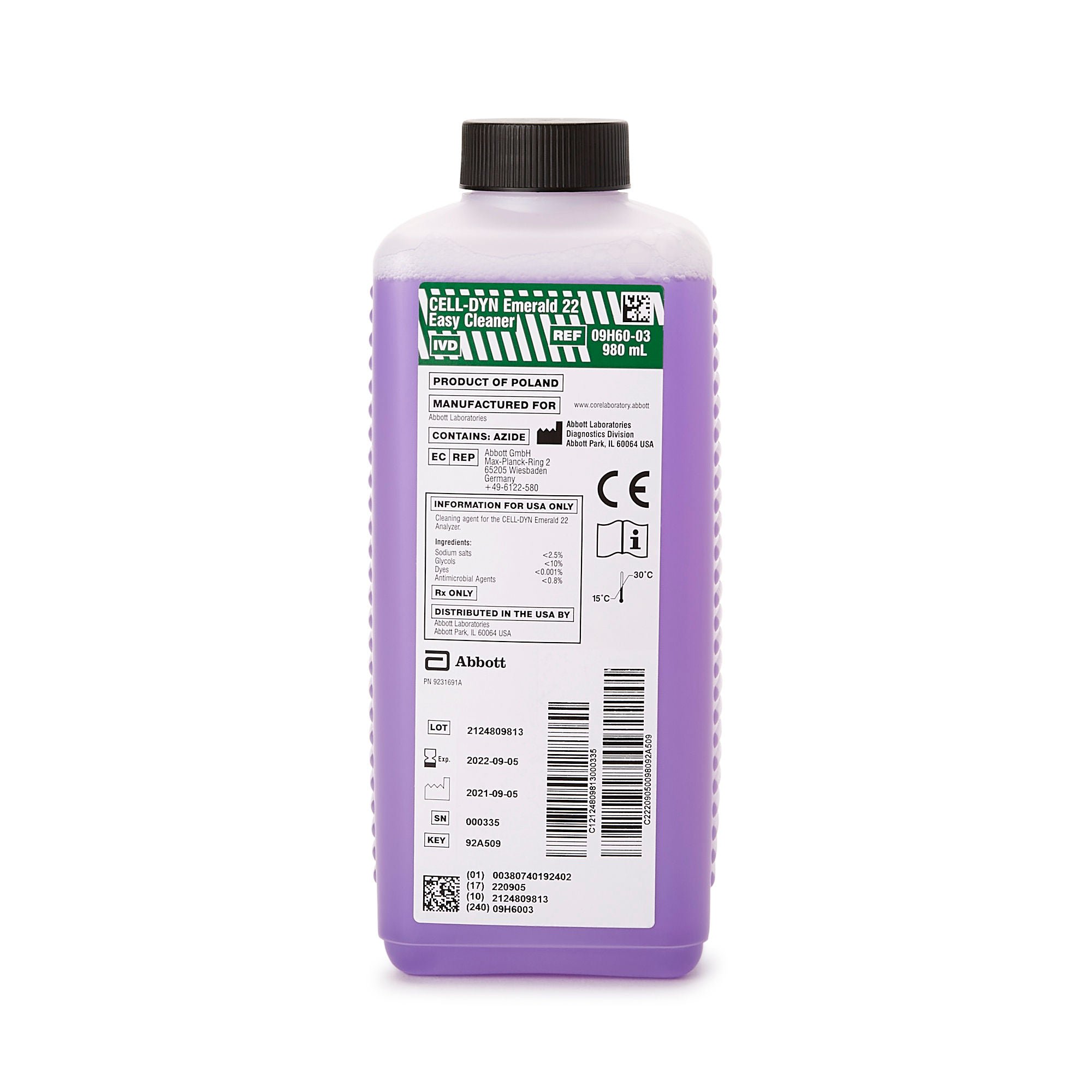 Cell-Dyn® Hematology System Reagent, Cleaner