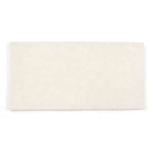 Square Scrub, Doodle Scrub® Light Duty Polish Rectangular Floor Pad, 5.25"x10.5, White