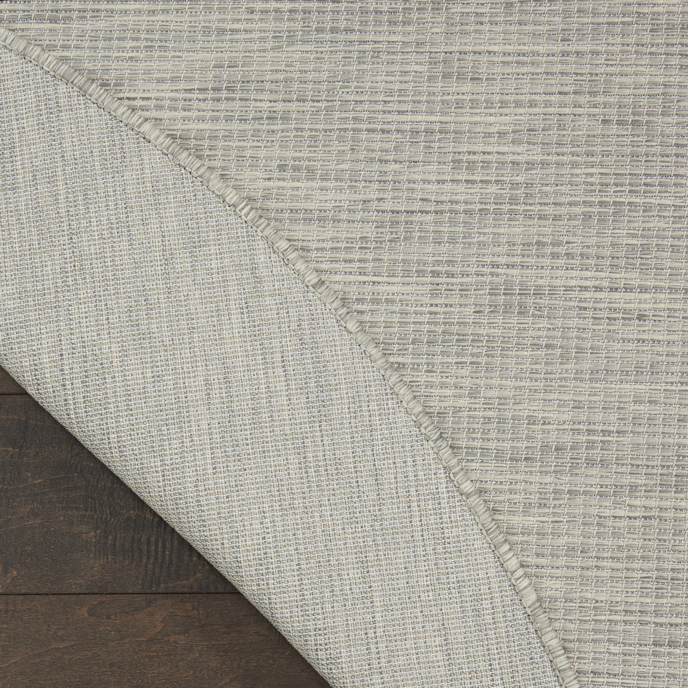 Nourison Positano 8' x Round Light Grey Modern Rug