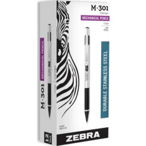 Mechanical Pencils, Stainless Steel Barrel, 0.5mm Fine Point, Refillable, 12 Count