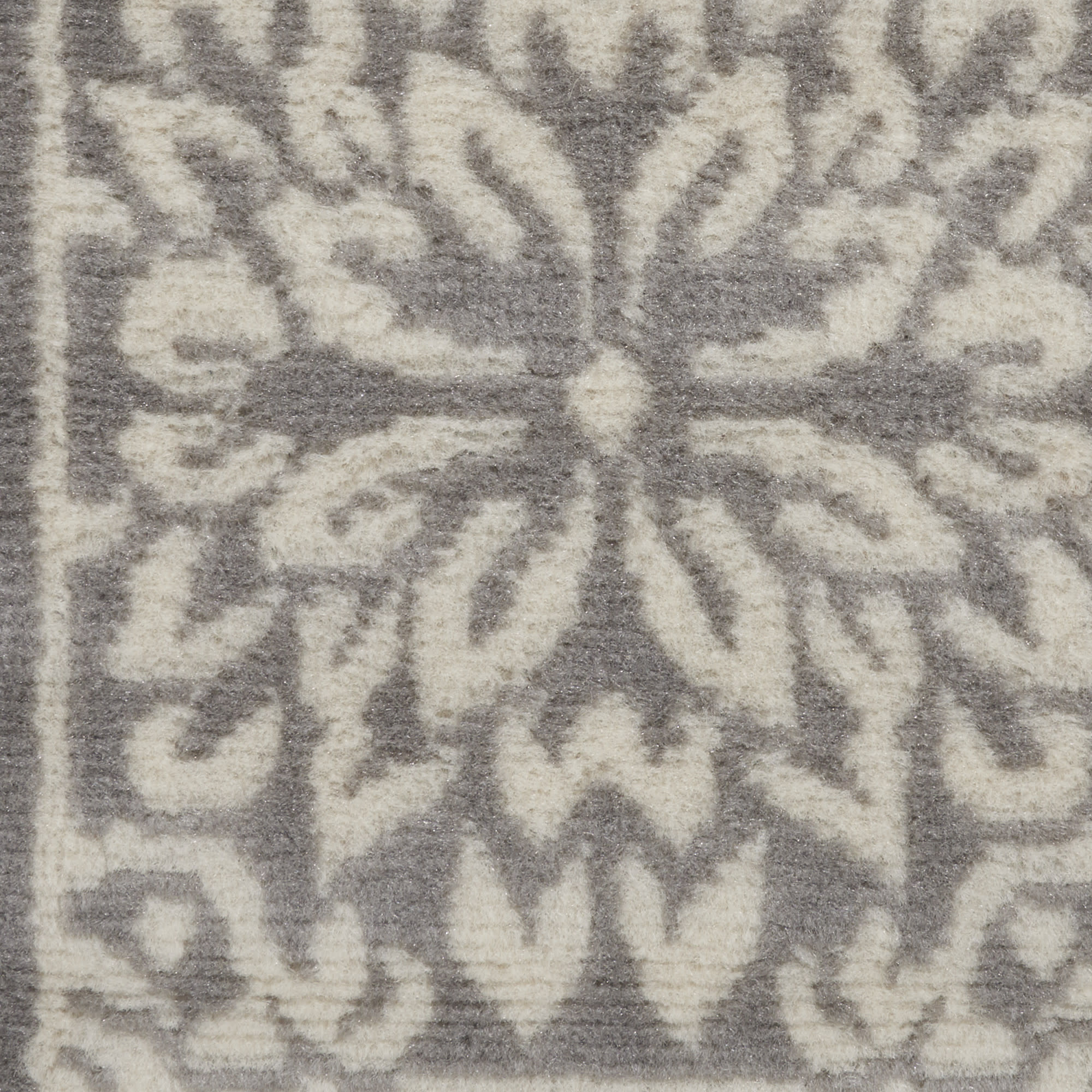 Nourison Jubilant 2' x 4' Ivory Grey Farmhouse Indoor Rug