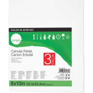 Simply White Canvas Panels Set, 8" x 10", 3-Pack