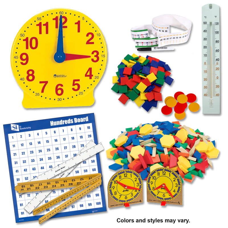 Saxon Math Manipulative Kit 3 (Plastic Pattern Block Upgrade, Optional Items)