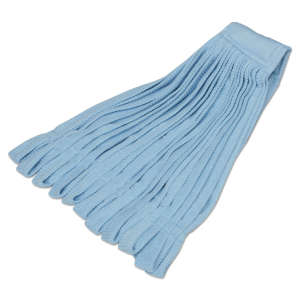 NSN7920016601489, AbilityOne, SKILCRAFT, Microfiber Looped-End Wet Mop Head with 5.5" Headband, Medium, Blue