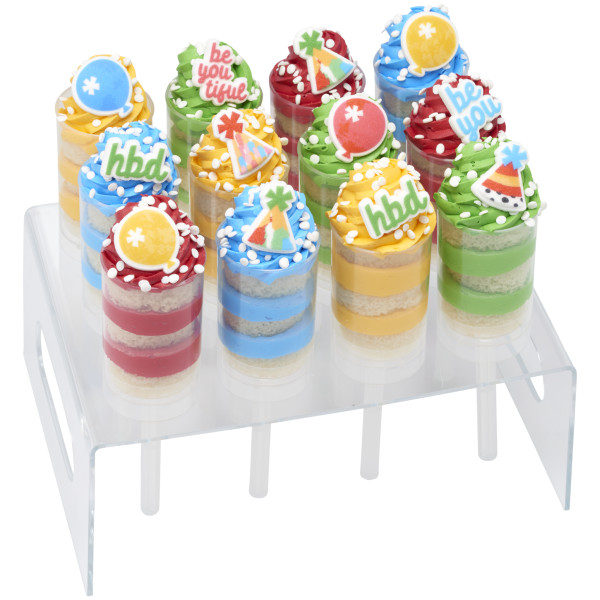 12 Count Clear Acrylic Push-DecoPop® Holder Cake Stand