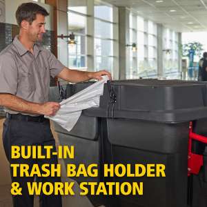 Rubbermaid Commercial, BRUTE, Rotomolded Tilt Truck Lid, 1.0 Cubic Yard, Black