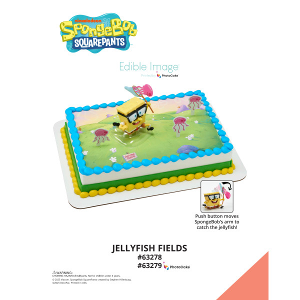 SpongeBob SquarePants Jellyfish Fields The Magic of Cakes® PhotoCake® Enhanced Background Page