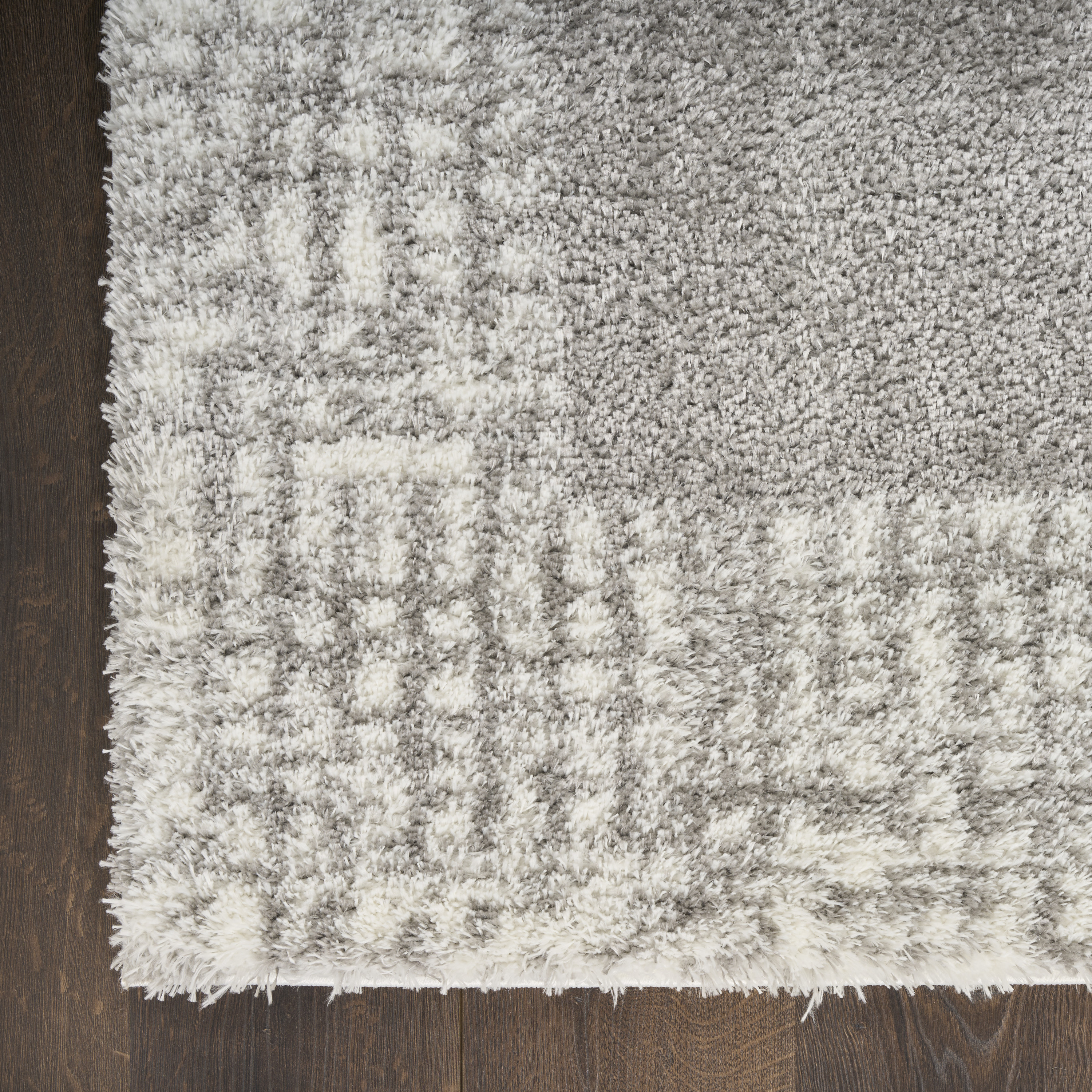 Nourison Pacific Shag 7'10" x 9'10" Grey Shag Indoor Rug