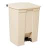 Rubbermaid Commercial, Legacy, 18 gal, Plastic, Beige, Rectangle, Receptacle