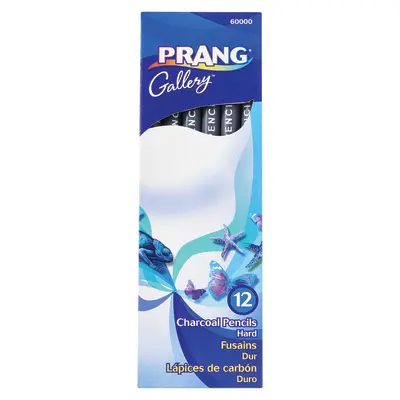 Prang  Charcoal Pencils, Hard, 12 Count