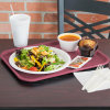 12" x 16" polypropylene fast-food tray in burgundy