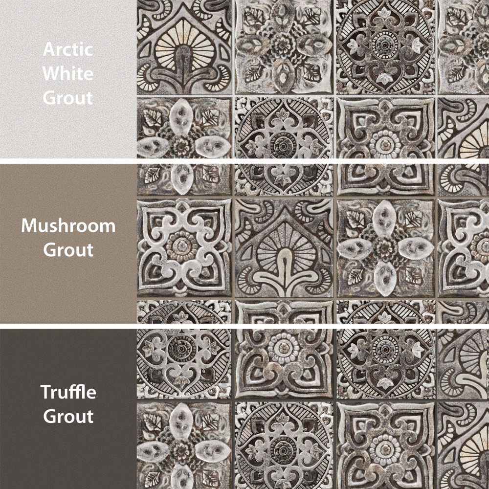 Mandala Decor Mix Mystikos 7-7/8 in. x 7-7/8 in. Ceramic Wall Tile