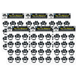 Ashley Productions&reg; Die-Cut Magnetic Black Paw Prints, 12 Per Pack, 6 Packs ASH10104-6