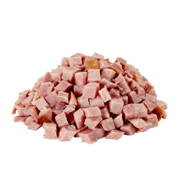 HORMEL(r) Ham, Natural Juices,  Diced, Frozen, .375  inch, 10 lb . C1C0 - Front Center Out of Package (Hi Res)