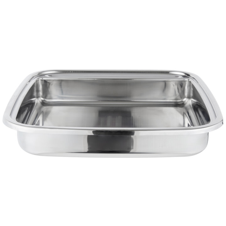 6-quart replacement stainless steel food pan for Intrigue® square induction chafer