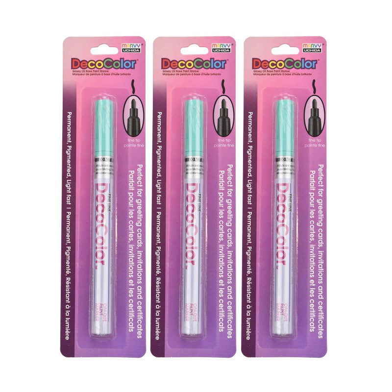 DecoColor® Paint Marker, Fine Tip, 200-S, Peppermint #70, Set of 3