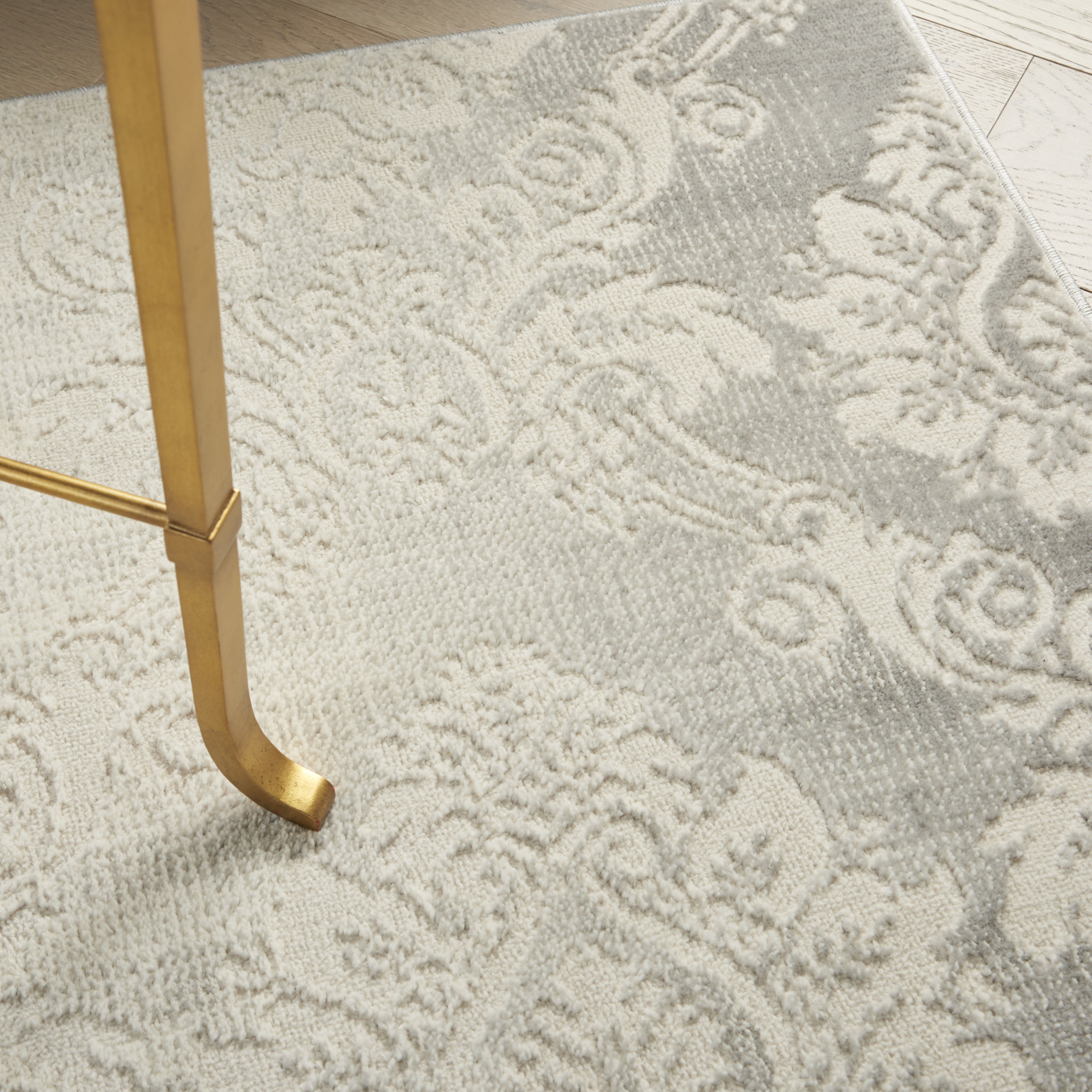 Nourison Elation 5'3" x 7'3" Ivory Grey Vintage Indoor Rug