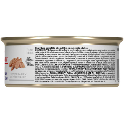Royal Canin Veterinary Diet Feline Urinary SO Aging 7+ + Calm Canned Cat Food