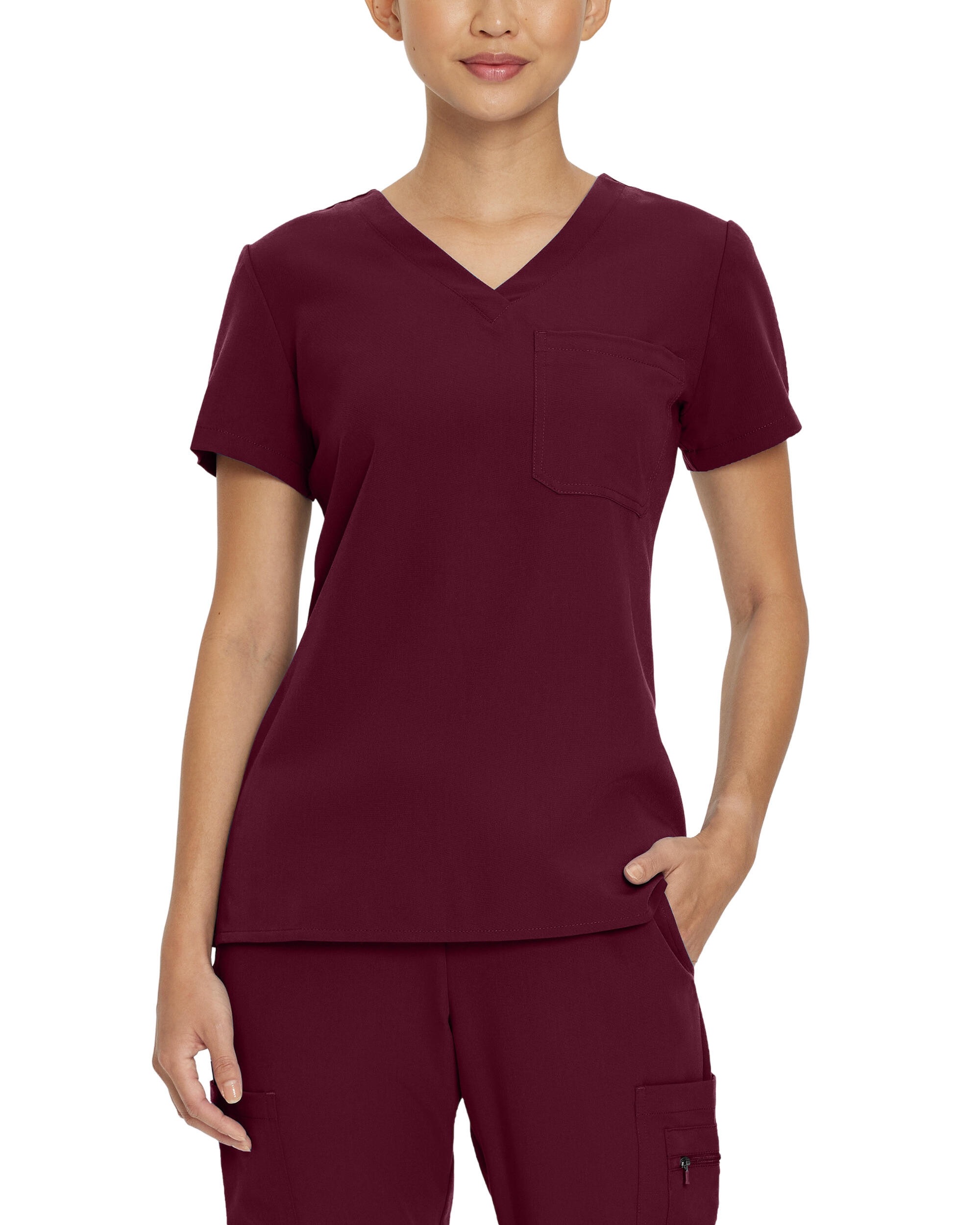 White Cross V-Tess 794 Women&#8216;s 1-Pocket Fade Resistant Scrub Top - WSL-White Cross