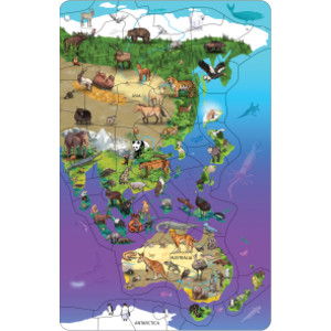 Animal Magnetism&reg; Magnetic Wildlife Map Puzzle: Asia & Australia