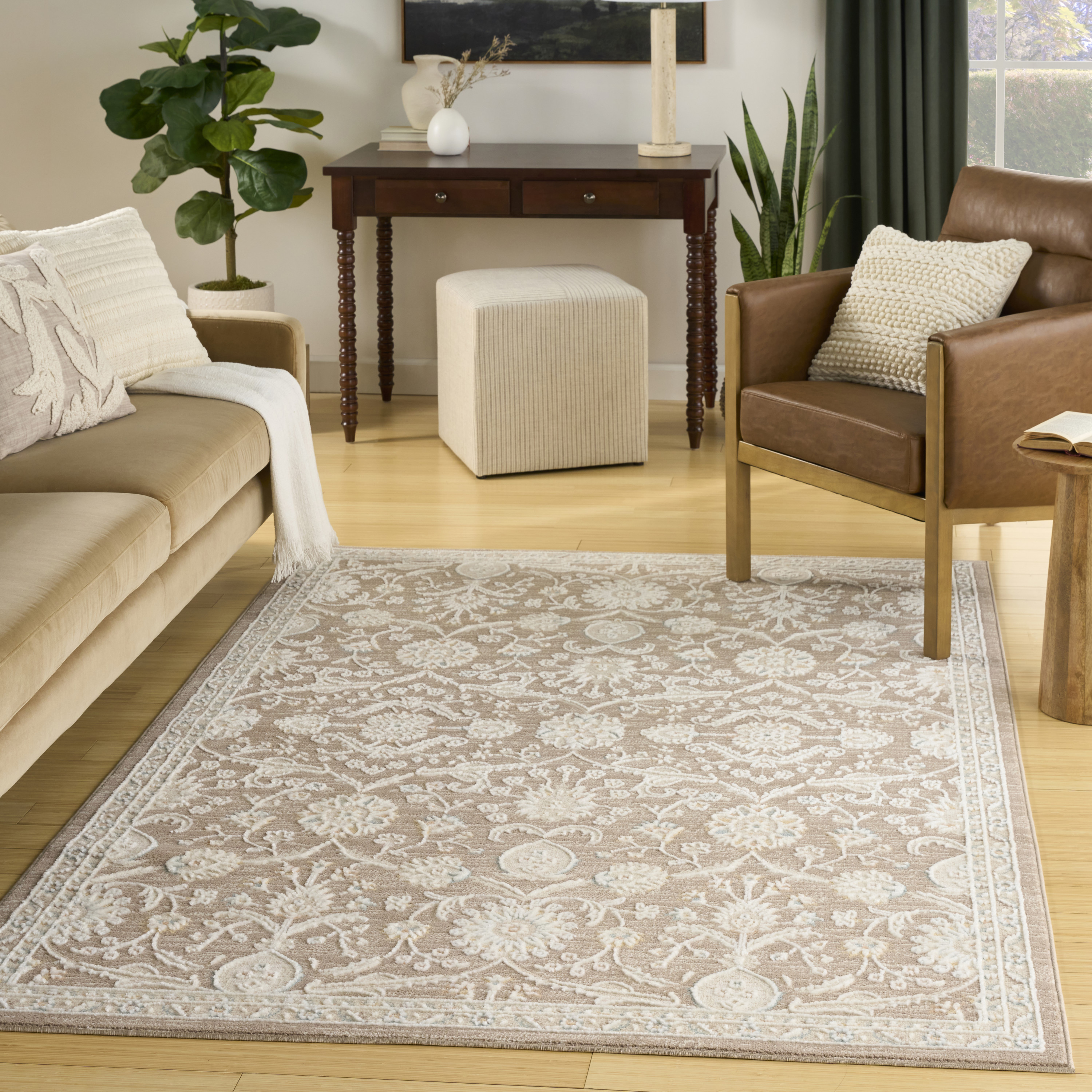 Nourison Isla 5'3" x 7' Mocha Vintage Indoor Rug