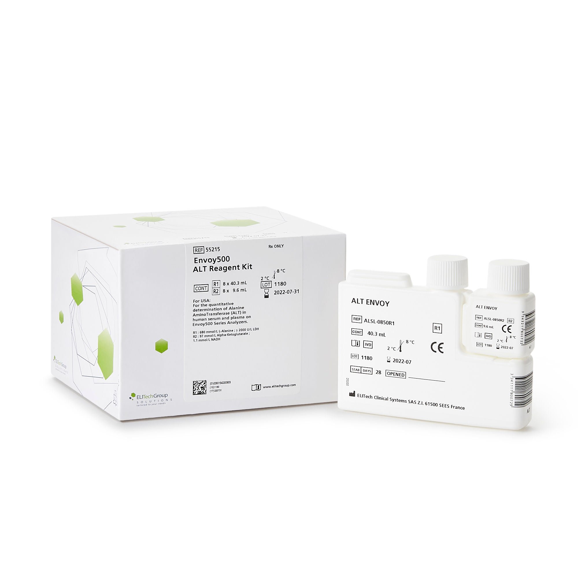 Envoy® 500 Reagent Kit for use with Envoy 500 Chemistry System, ALT test