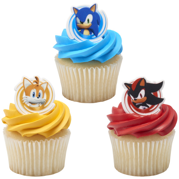 Sonic, Tails and Shadow Cupcake Rings