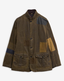 Barbour Re-Loved Lutz Waxed Jacket - Size L Olive