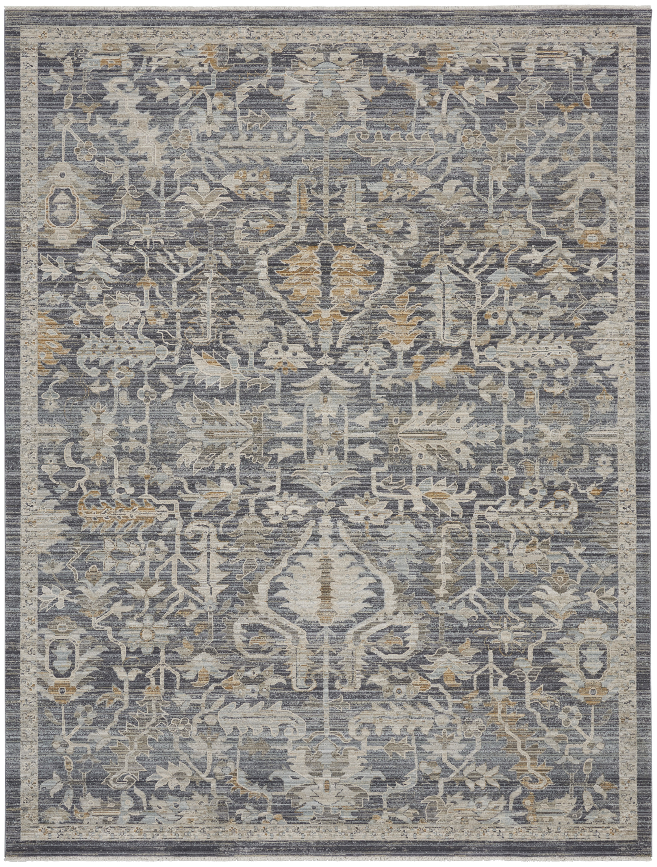 Nourison Lynx 12' x 15'9" Navy Multicolor Vintage Indoor Rug