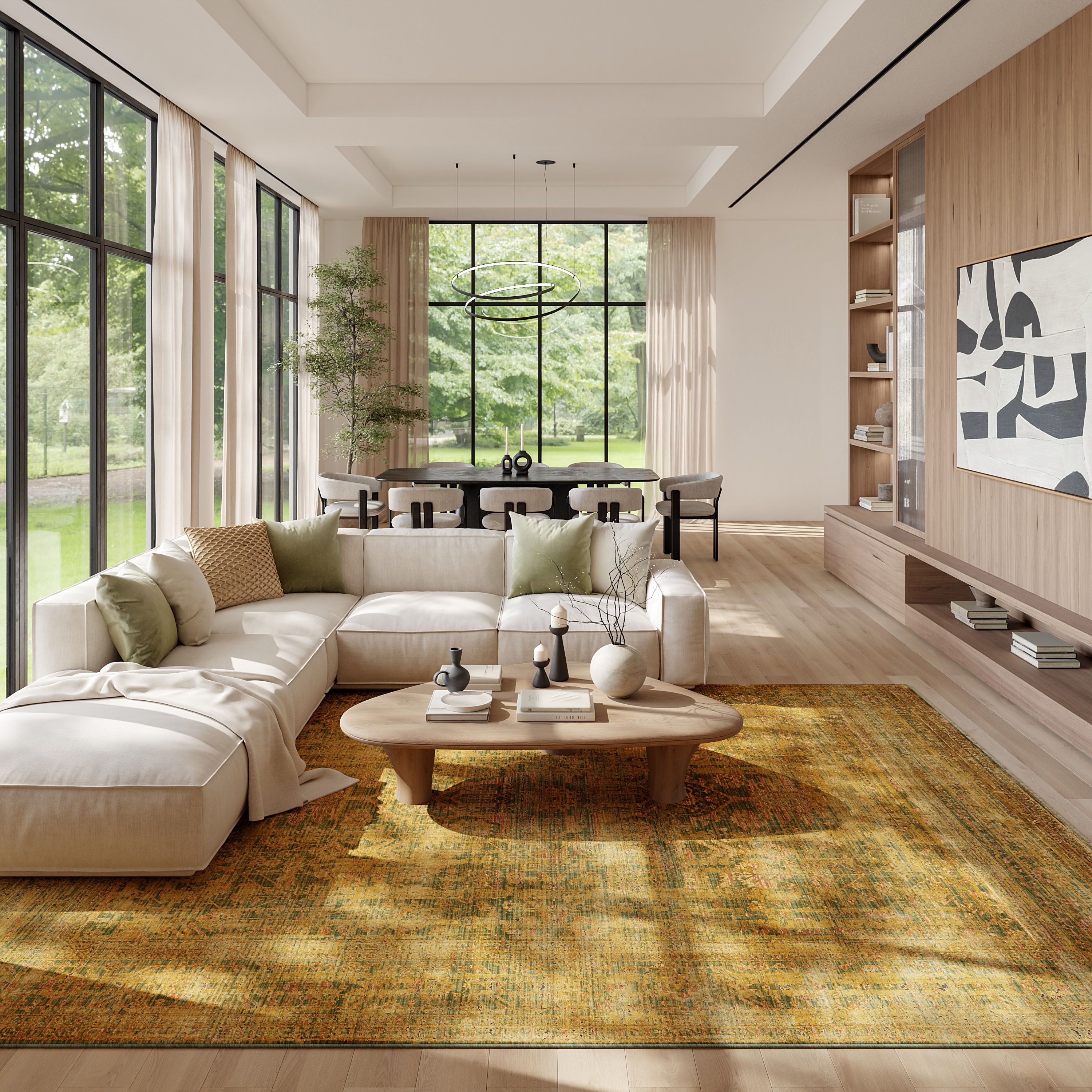 Nourison Luxurious 8' x 10' Olive Vintage Indoor Rug