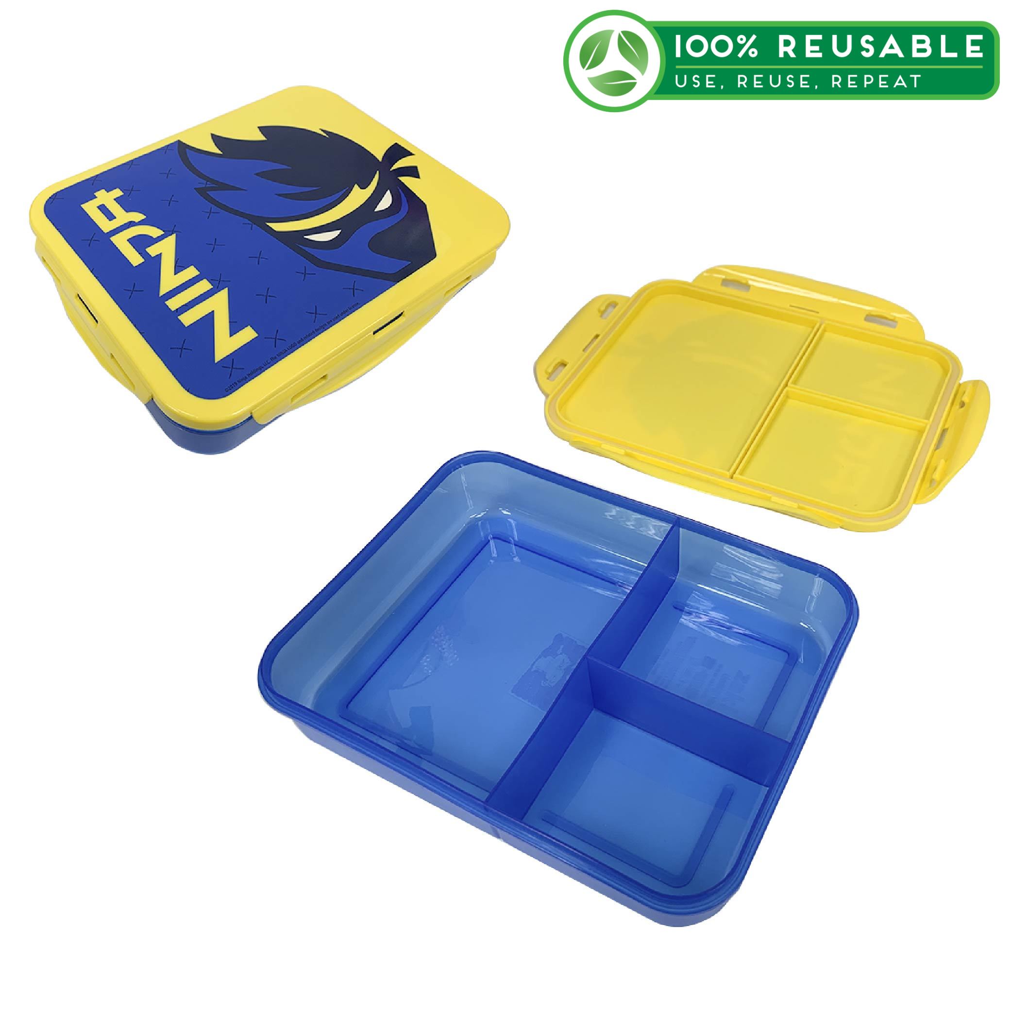 Ninja 3-section Reusable Bento Boxes, Video Games, 2-piece set slideshow image 1 Ninja 3-section Reusable Bento Boxes, Video Games, 2-piece set slideshow image 1