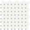 Studio Dove Gray 12×12 Basketweave Mosaic Matte