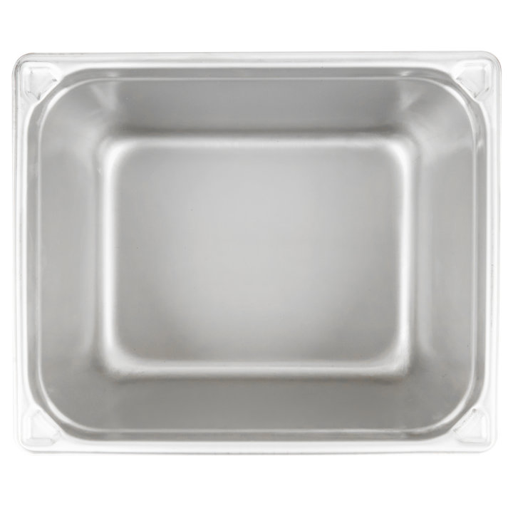 Half-size 6-inch-deep Super Pan® heavy-duty stainless steel transport pan