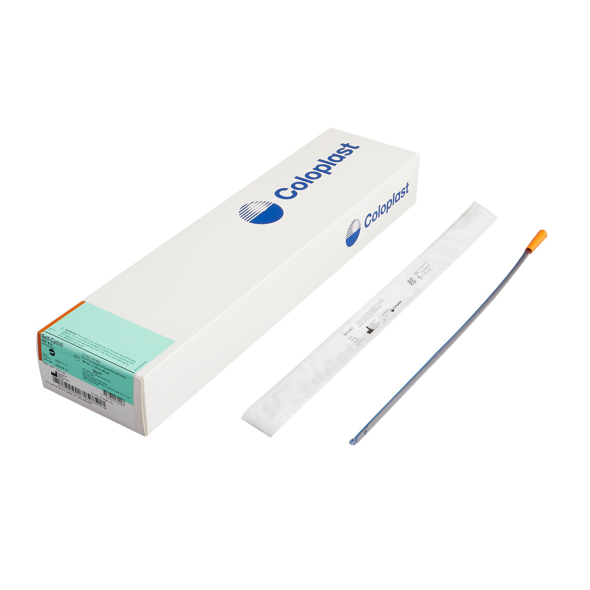 Self-Cath® Male Urethral Catheter, 16 Fr, Coudé Olive Tip