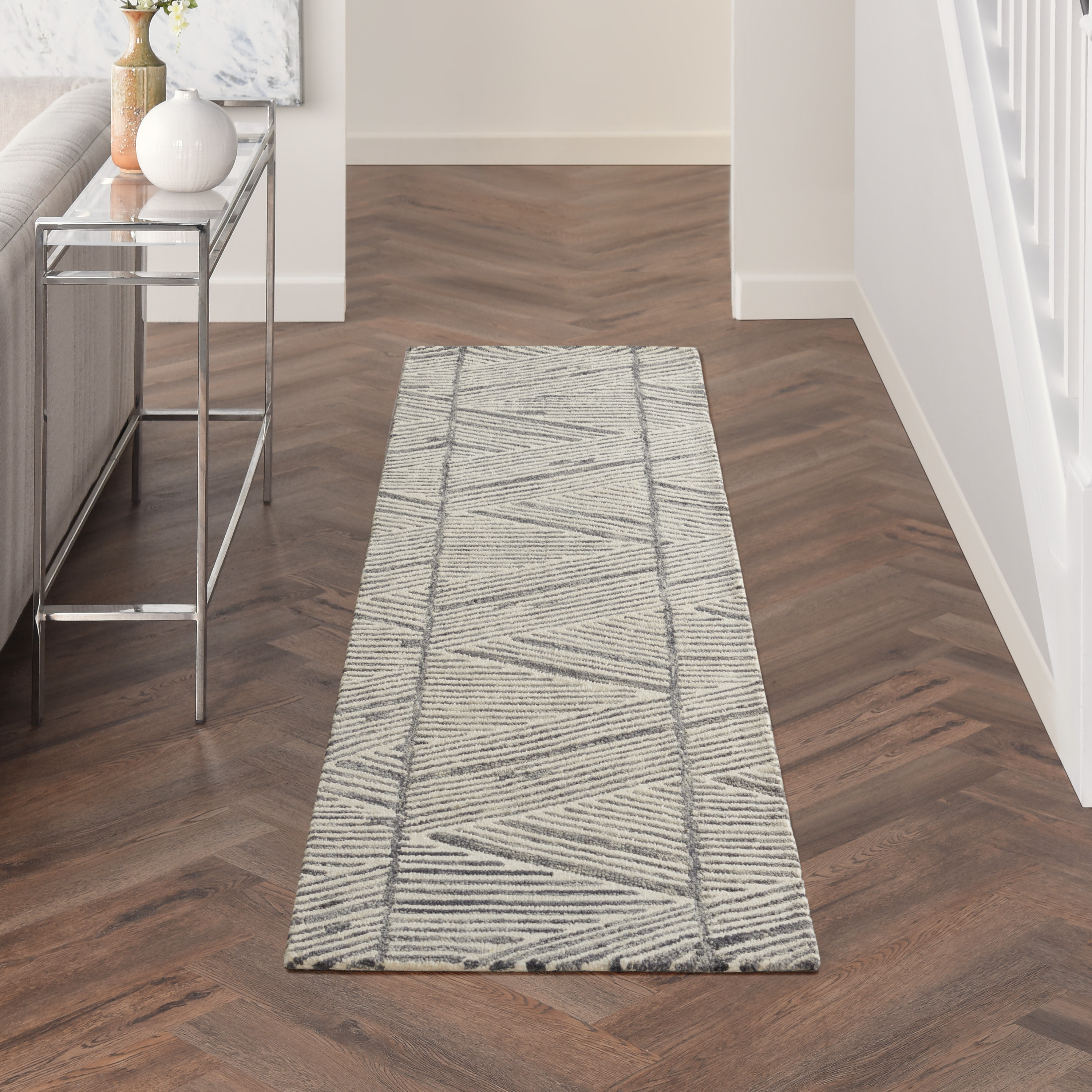 Nourison Colorado CLR01 Grey White Rug