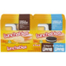 Lunchables Ham & Cheddar Cheese & Turkey & American Cheese Cracker Stackers, 6 ct Tray