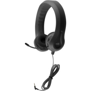 Kids Black Flex-Phone TRRS Headset with Gooseneck Microphone