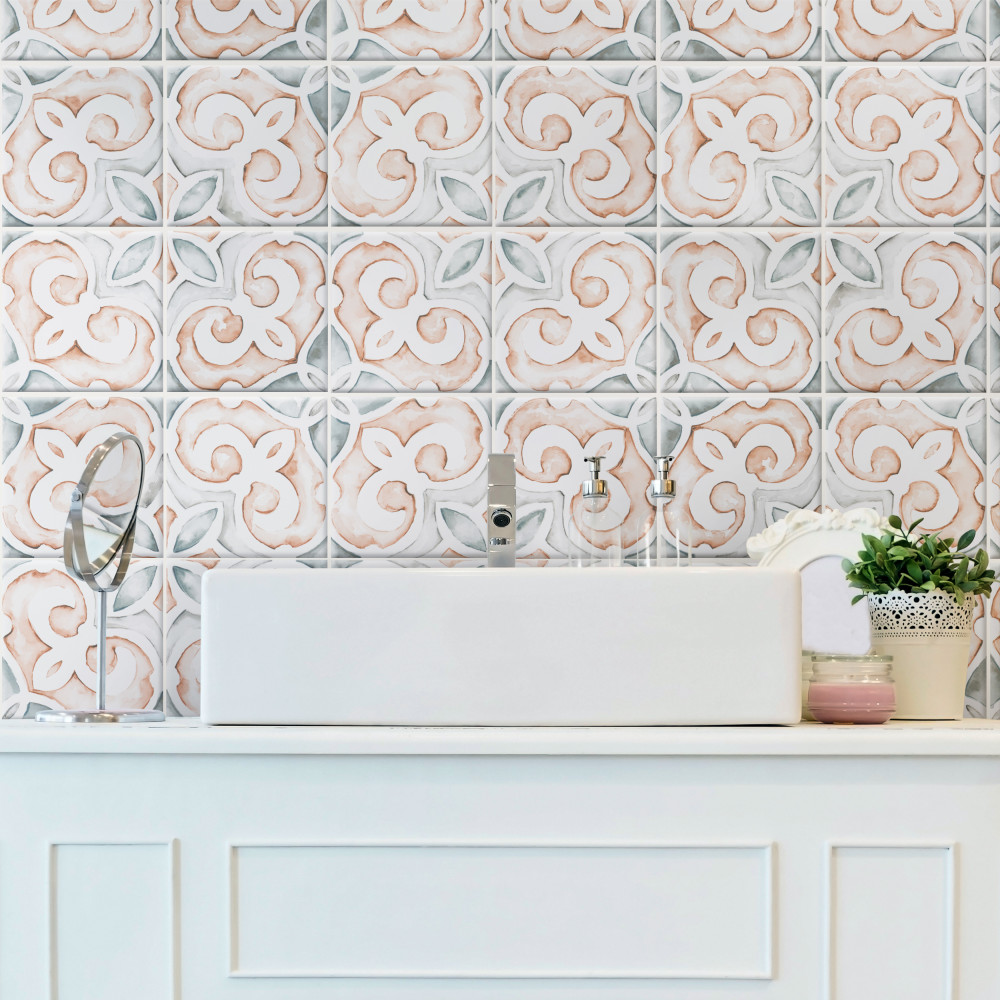 Saint Germain Chaud Deco Simone 5-3/4 in. x 5-3/4 in. Porcelain Floor and Wall Tile