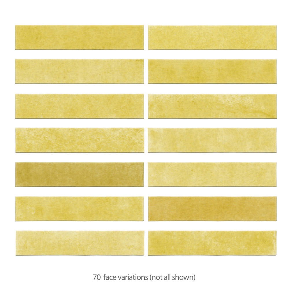Menorca Lemon 2-1/2 in. x 12-7/8 in. Ceramic Wall Tile