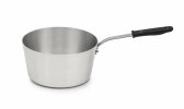 7-quart Wear-Ever® tapered aluminum saucepan with natural finish and silicone handle