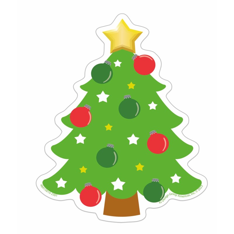 Christmas Trees Paper Cut-Outs, Pack of 36