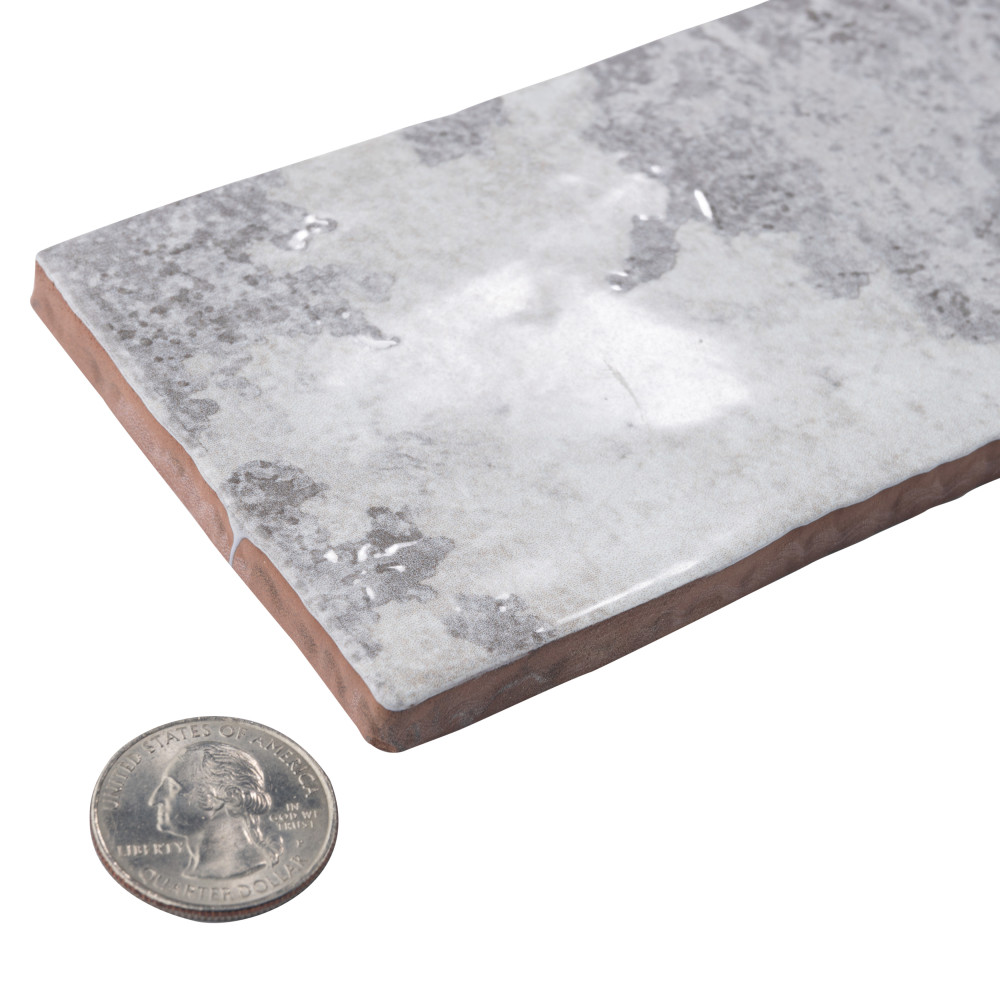 Biarritz Grey 3 in. x 12 in. Ceramic Wall Tile