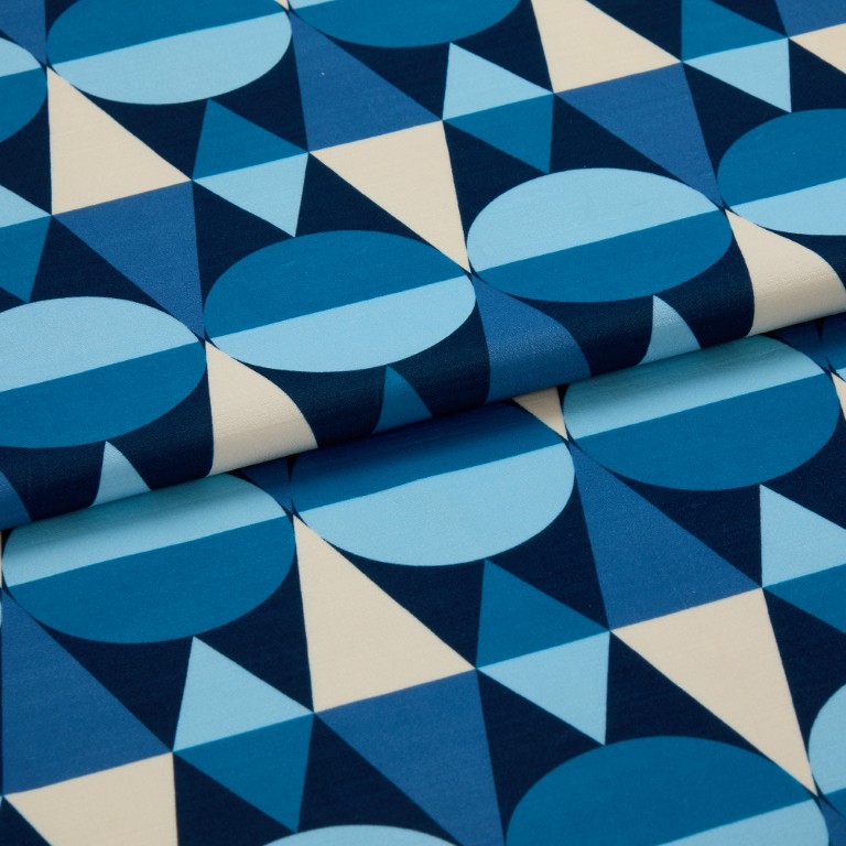 Piccadilly Dots Cobalt Roman blind