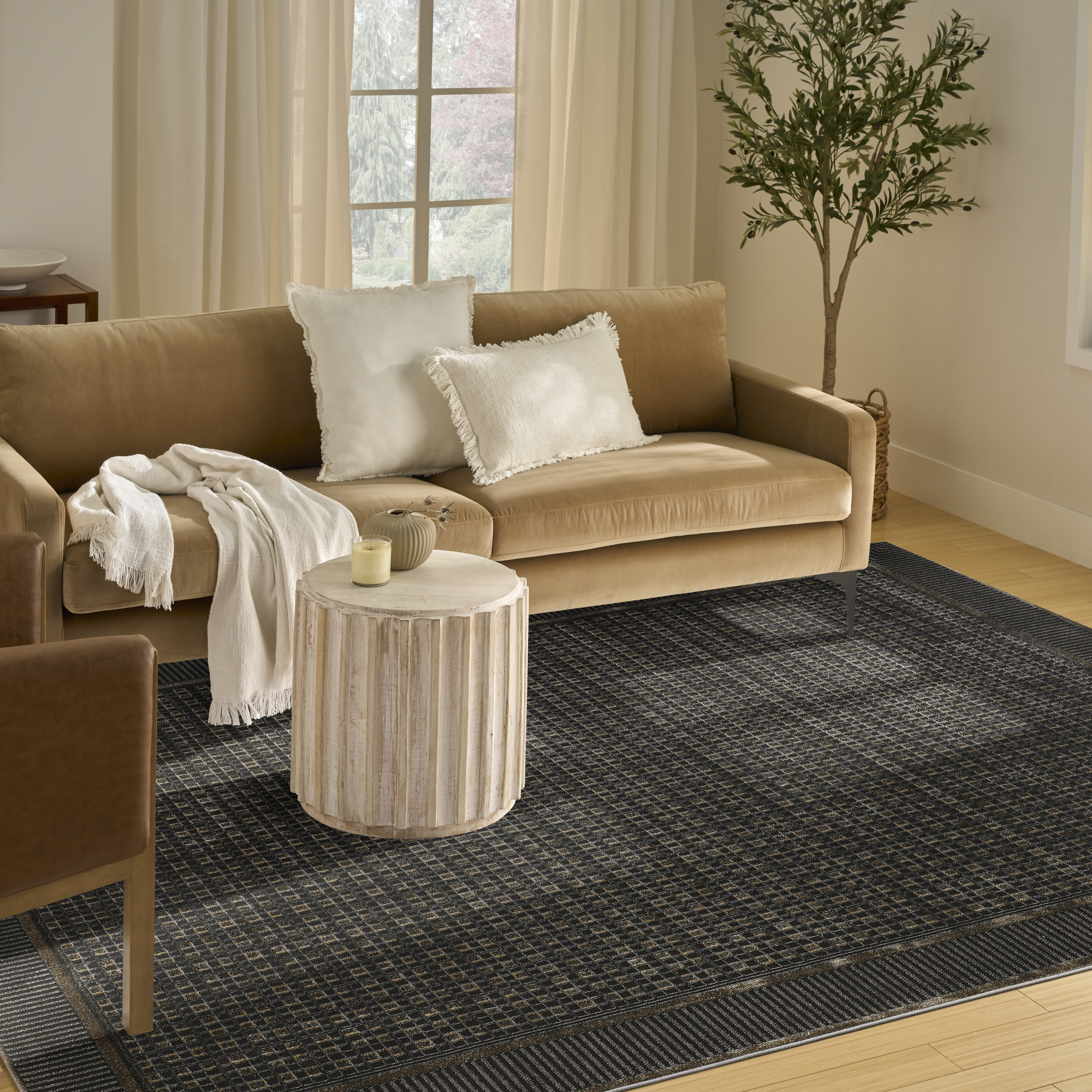 Nourison Nordic 8' x 10' Black Taupe Art Deco Indoor Rug