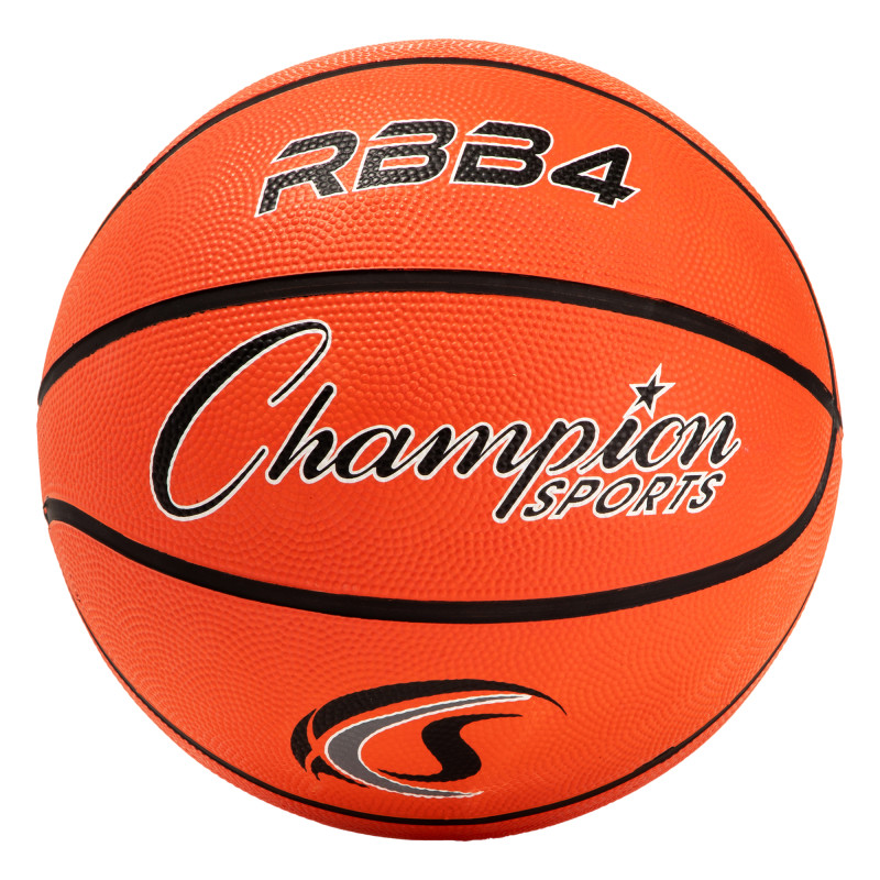 Intermediate Rubber Basketball, Size 6, Orange