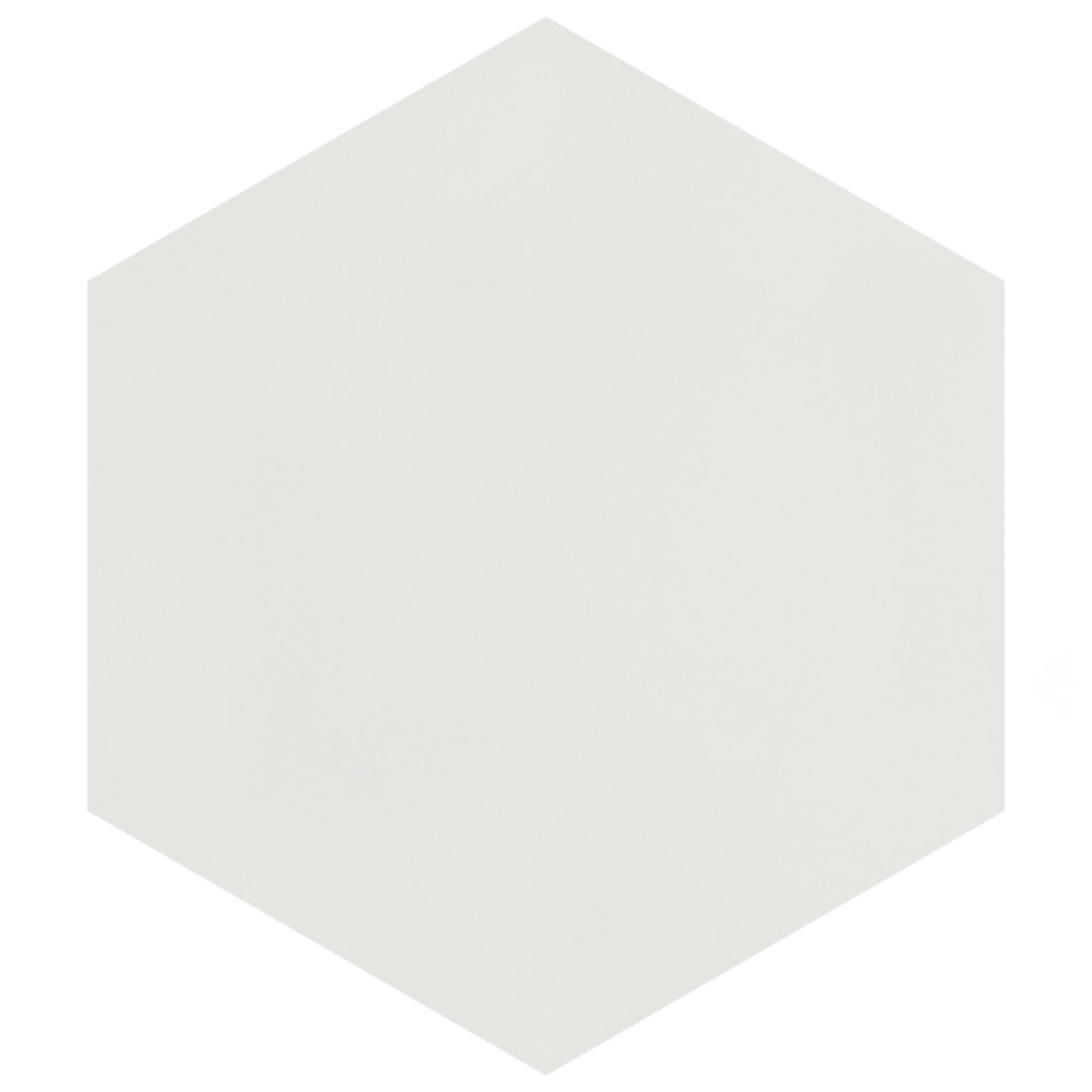 Textile Basic Hex White 8-5/8 in. x 9-7/8 in. Porcelain Floor and Wall Tile