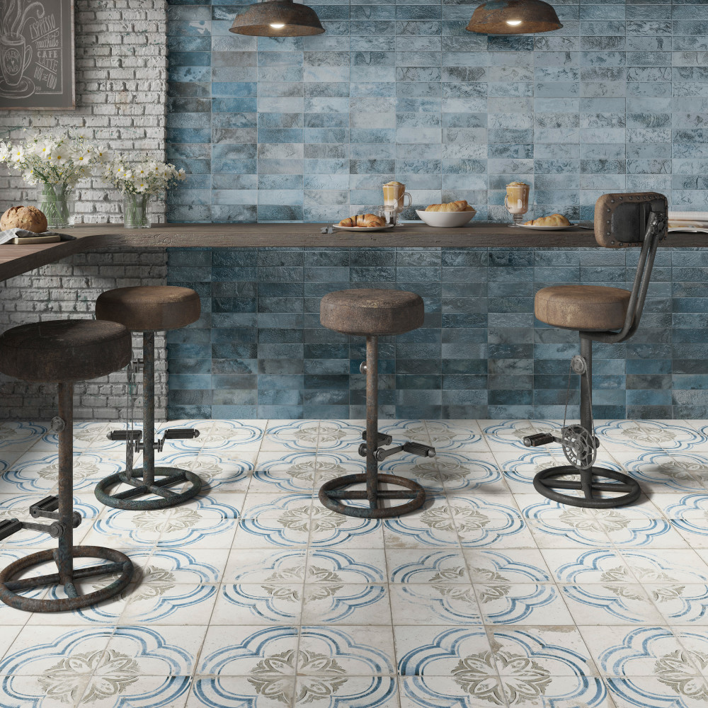 Kings Root Blossom 17-5/8 in. x 17-5/8 in. Ceramic Floor and Wall Tile