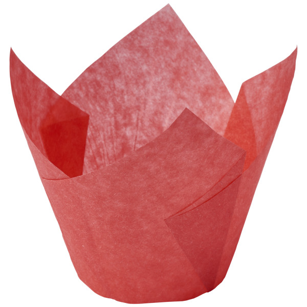 Red Tulip Baking Cups