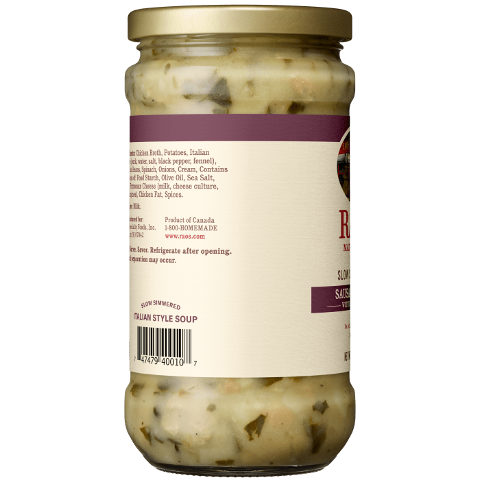 Sausage & Potato with Cannellini Beans Soup, 16 oz - Left Image